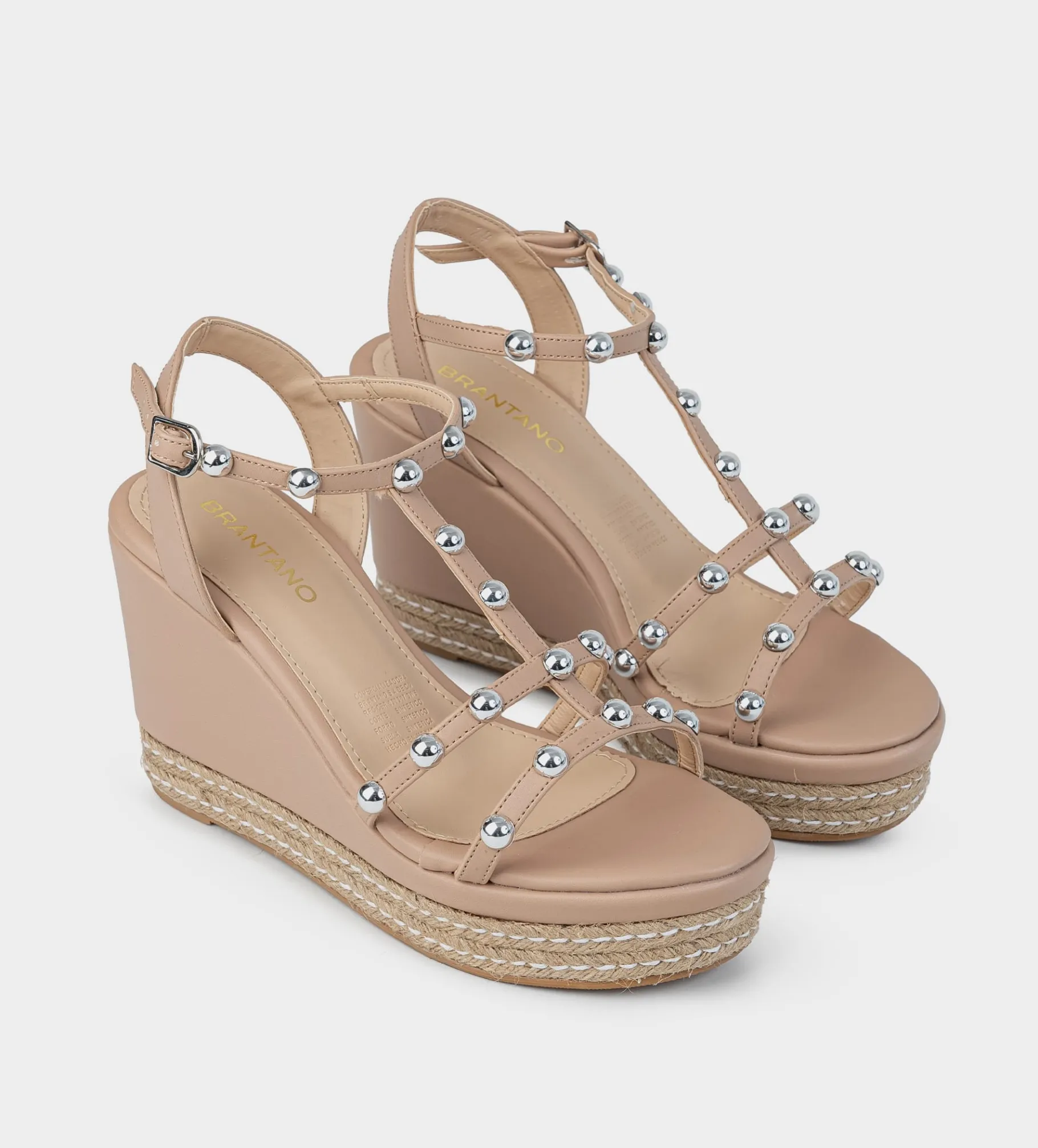 Clearance SANDALIA PLATAFORMA TACHUELAS TIRAS NUDE Mujer Sandalias Y Plataformas