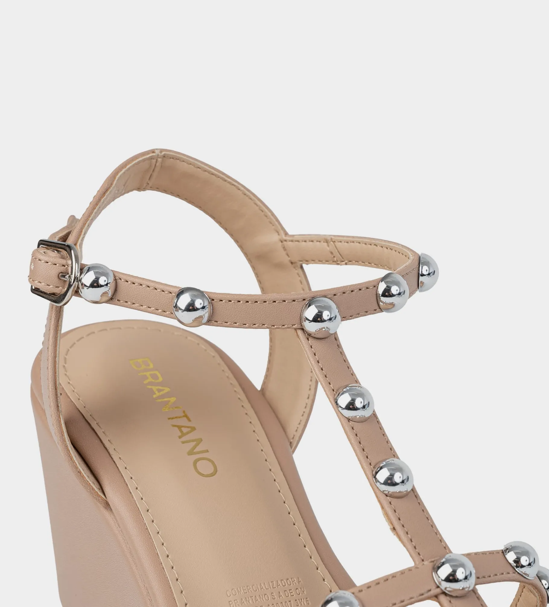 Clearance SANDALIA PLATAFORMA TACHUELAS TIRAS NUDE Mujer Sandalias Y Plataformas