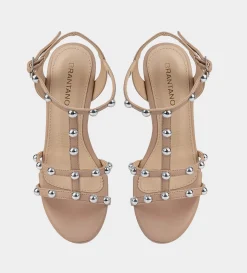 Clearance SANDALIA PLATAFORMA TACHUELAS TIRAS NUDE Mujer Sandalias Y Plataformas