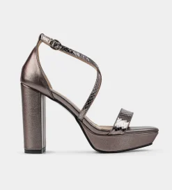 Best SANDALIA PLATAFORMA TIRAS INOX Mujer Fiesta | Sandalias Y Plataformas