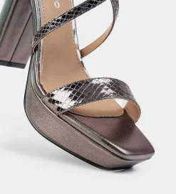 Best SANDALIA PLATAFORMA TIRAS INOX Mujer Fiesta | Sandalias Y Plataformas