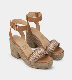 Clearance SANDALIA PLATAFORMA YUTE CAFÉ Mujer Sandalias Y Plataformas