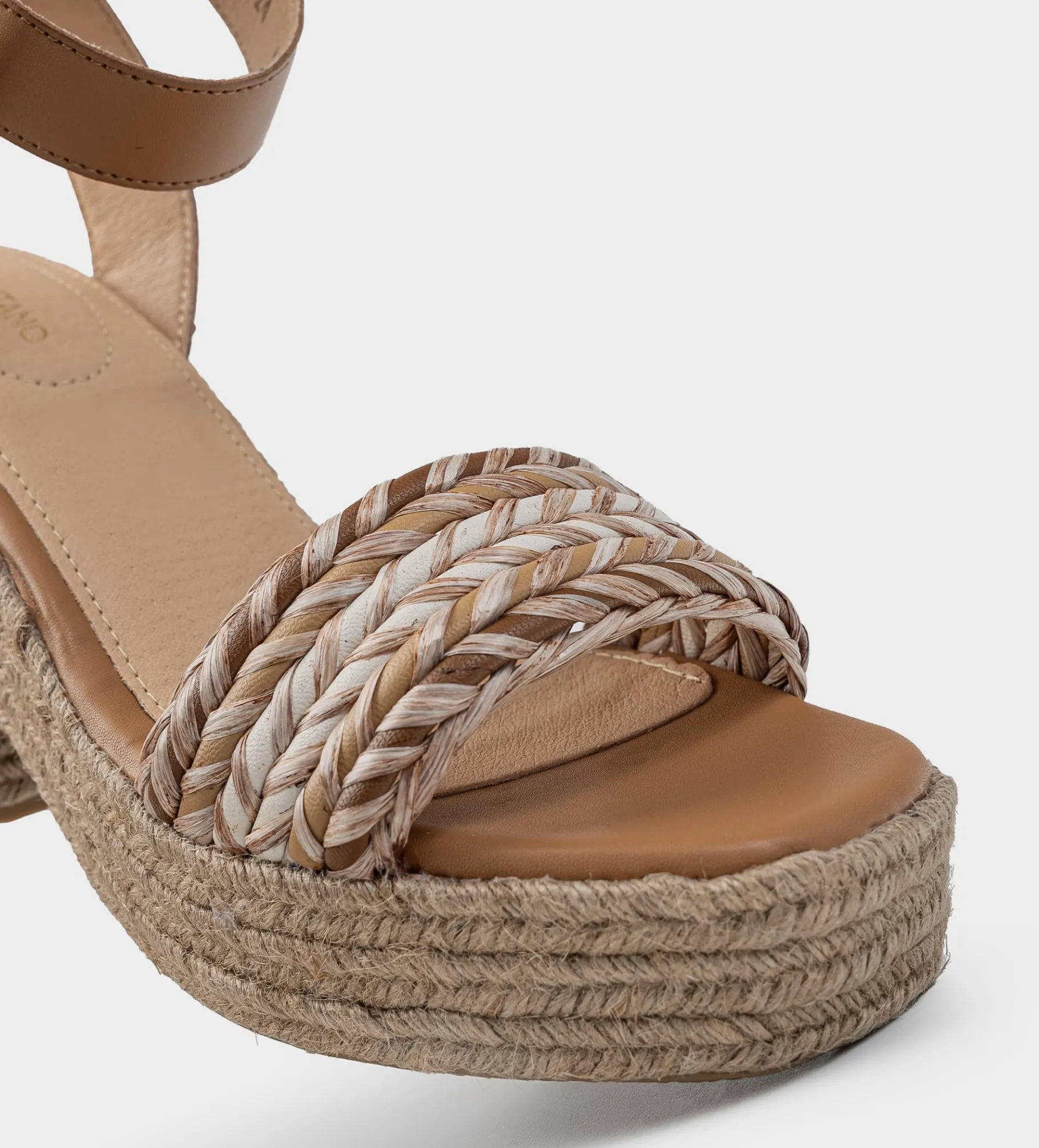 Clearance SANDALIA PLATAFORMA YUTE CAFÉ Mujer Sandalias Y Plataformas