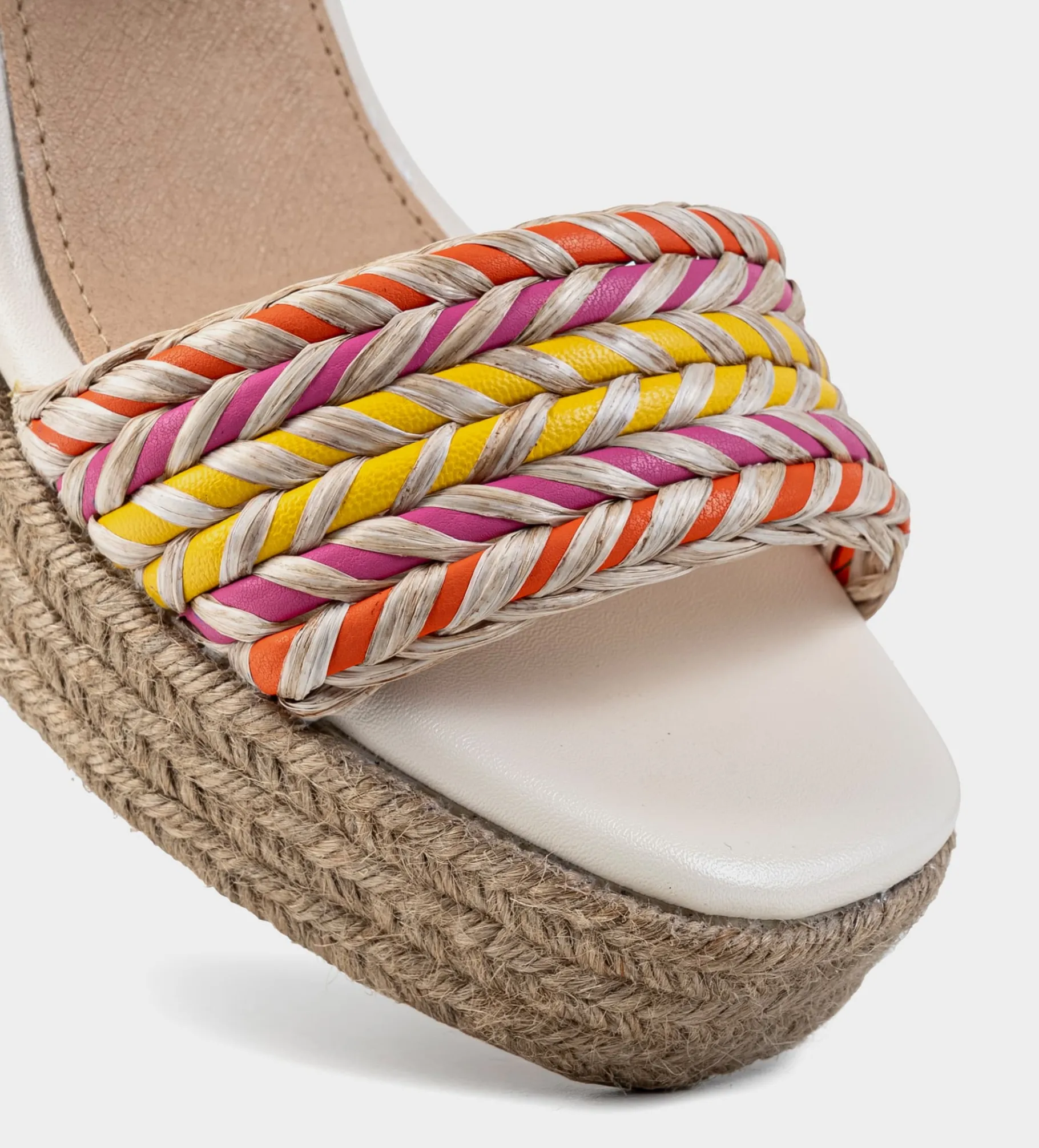 Outlet SANDALIA PLATAFORMA YUTE AMARILLO Mujer Sandalias Y Plataformas