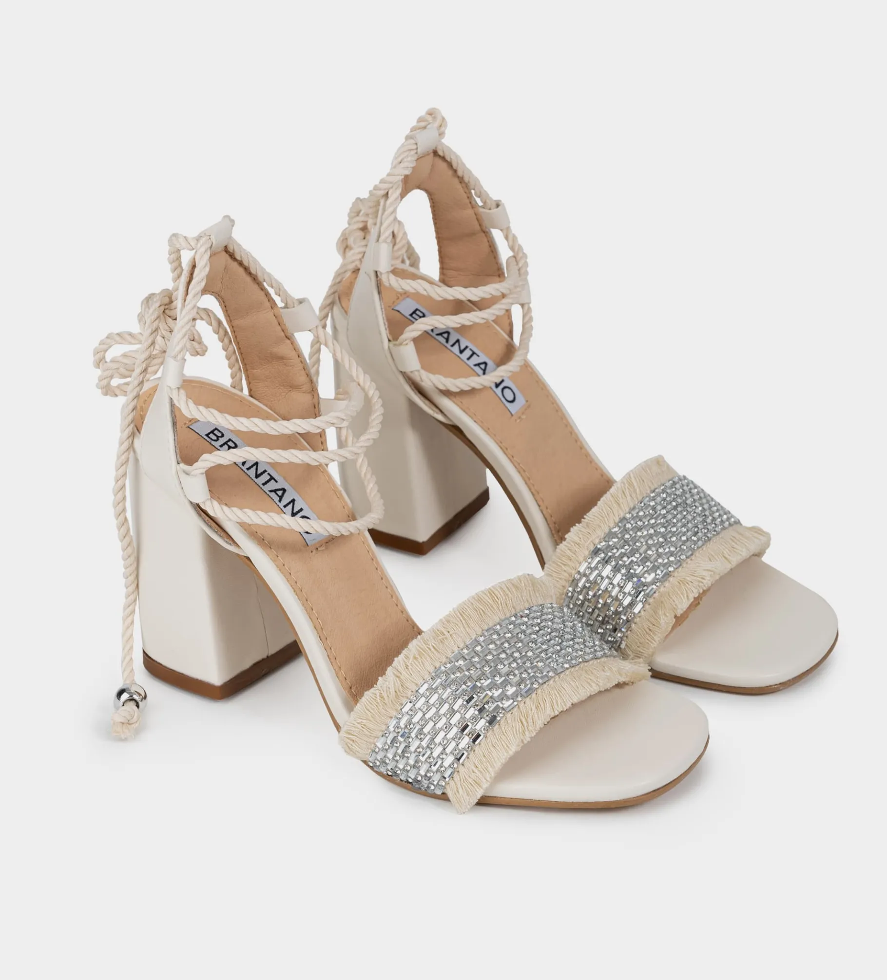 Discount SANDALIA TACÓN BRILLOS BLANCO Mujer Bride Collection