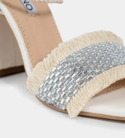 Discount SANDALIA TACÓN BRILLOS BLANCO Mujer Bride Collection