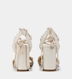 Discount SANDALIA TACÓN BRILLOS BLANCO Mujer Bride Collection