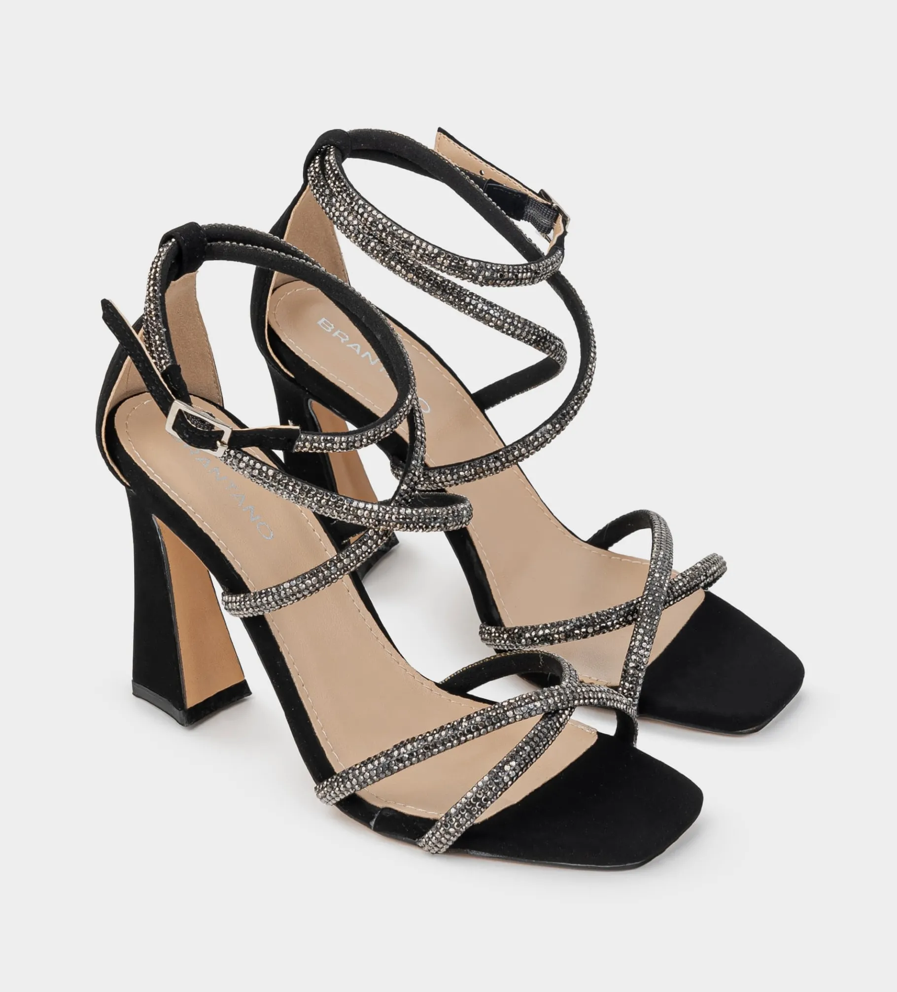 Clearance SANDALIA TACÓN BRILLOS NEGRO Mujer Fiesta | Sandalias Y Plataformas