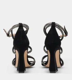 Clearance SANDALIA TACÓN BRILLOS NEGRO Mujer Fiesta | Sandalias Y Plataformas