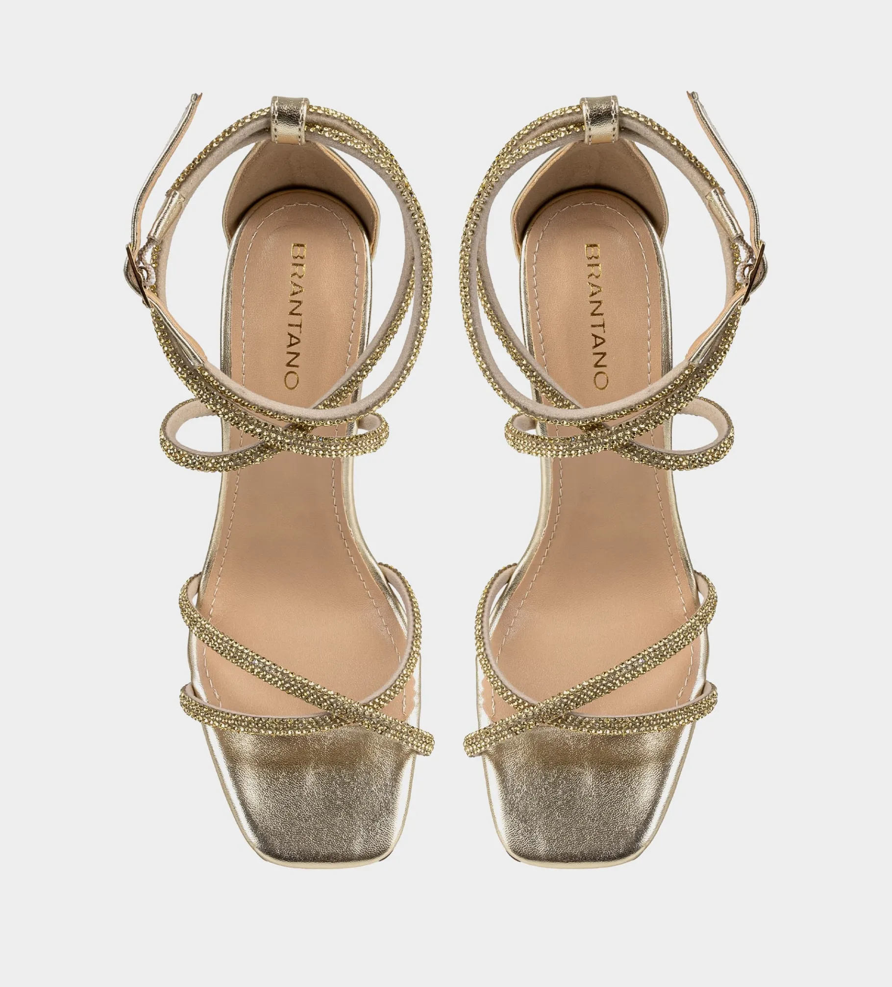 Online SANDALIA TACÓN BRILLOS ORO Mujer Fiesta | Sandalias Y Plataformas