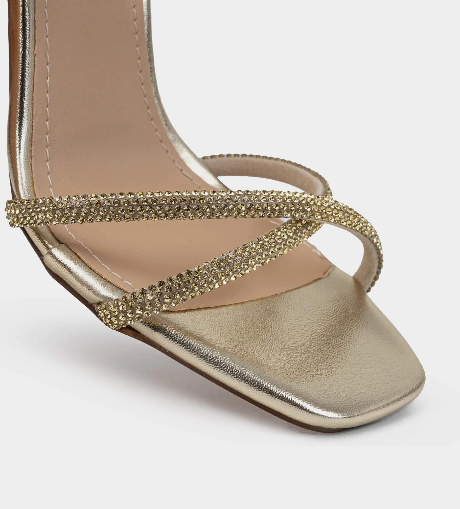 Online SANDALIA TACÓN BRILLOS ORO Mujer Fiesta | Sandalias Y Plataformas