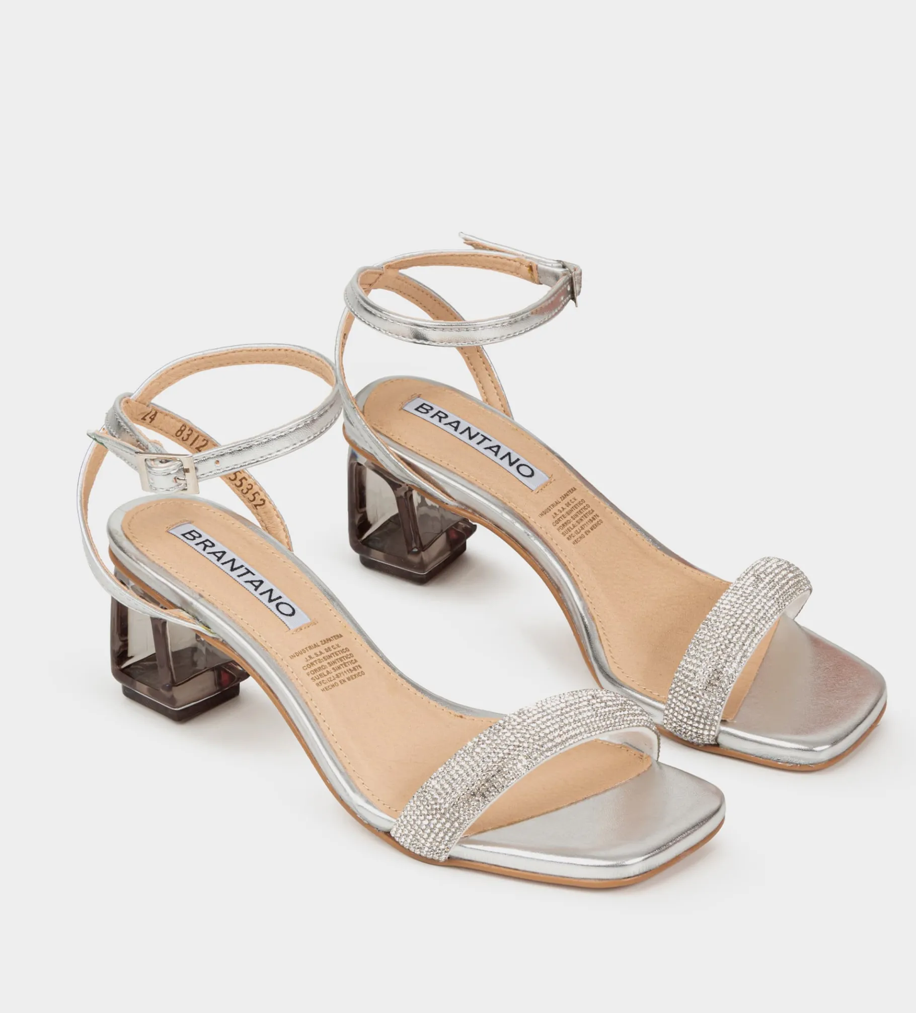 Outlet SANDALIA TACÓN BRILLOS PLATA Mujer Fiesta | Sandalias Y Plataformas