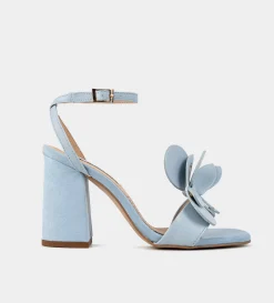 Online SANDALIA TACÓN FLOR AZUL Mujer Sandalias Y Plataformas