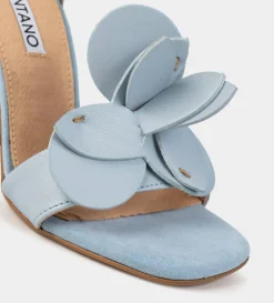 Online SANDALIA TACÓN FLOR AZUL Mujer Sandalias Y Plataformas