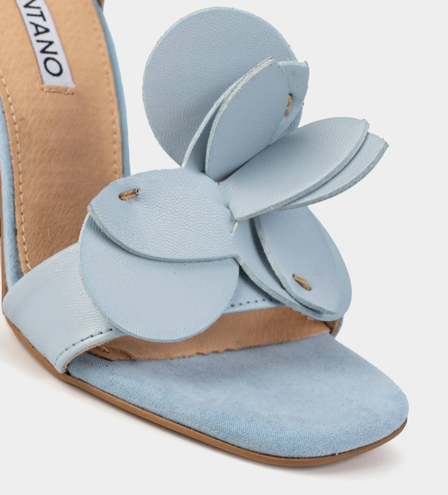 Online SANDALIA TACÓN FLOR AZUL Mujer Sandalias Y Plataformas
