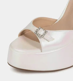 Clearance SANDALIA TACÓN HERRAJE BLANCO Mujer Bride Collection