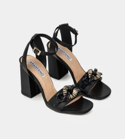 Fashion SANDALIA TACÓN HERRAJE NEGRO Mujer Sandalias Y Plataformas