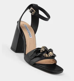 Fashion SANDALIA TACÓN HERRAJE NEGRO Mujer Sandalias Y Plataformas
