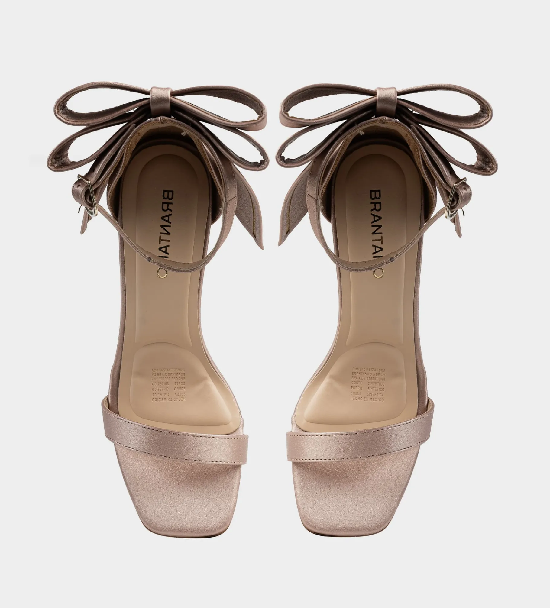 Outlet SANDALIA TACÓN MOÑO SATINADO ORO Mujer Fiesta | Bride Collection