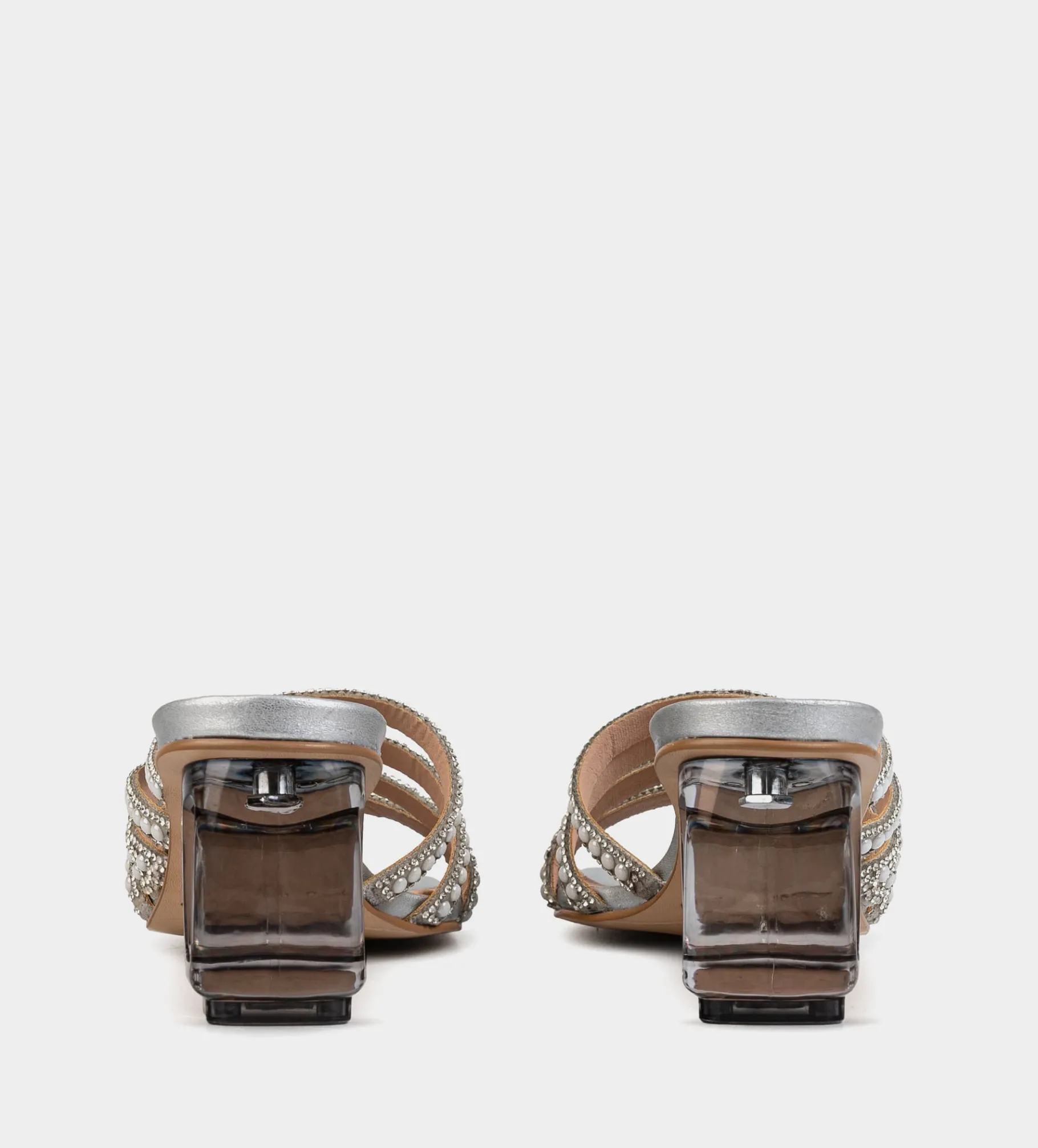 Sale SANDALIA TACÓN TRANSPARENTE PLATA Mujer Fiesta | Sandalias Y Plataformas