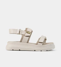 Best SANDALIA TREKKING HEBILLAS BEIGE Mujer Sandalias Y Plataformas