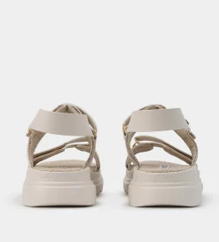 Best SANDALIA TREKKING HEBILLAS BEIGE Mujer Sandalias Y Plataformas