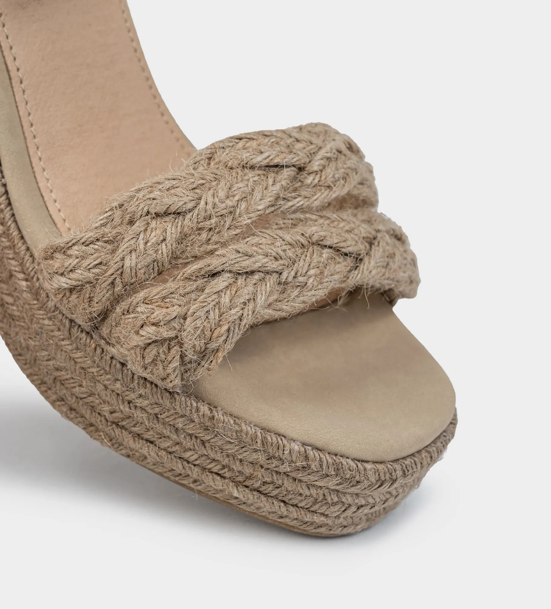 Discount SANDALIAS PLATAFORMA YUTE NATURAL Mujer Sandalias Y Plataformas