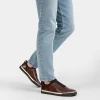 Outlet SNEAKER CASUAL AGUJETA ELÁSTICA PIEL CAFÉ Hombre Sneakers