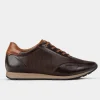 Best SNEAKER CASUAL AGUJETAS PIEL CAFÉ Hombre Sneakers