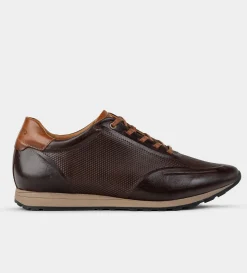 Best SNEAKER CASUAL AGUJETAS PIEL CAFÉ Hombre Sneakers