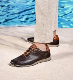 Best SNEAKER CASUAL AGUJETAS PIEL CAFÉ Hombre Sneakers
