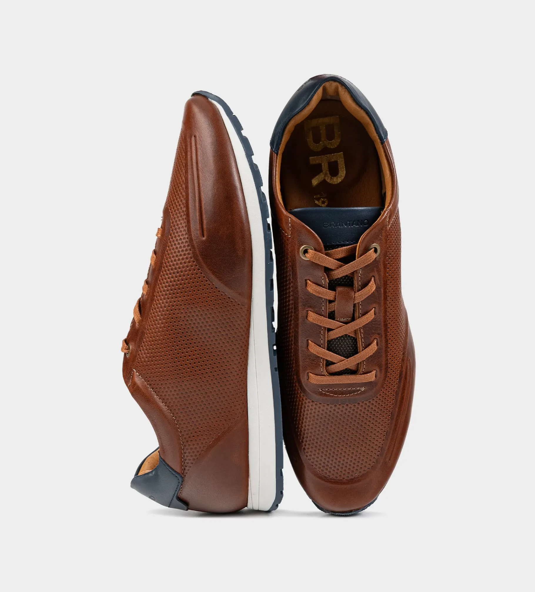 New SNEAKER CASUAL AGUJETAS PIEL MIEL Hombre Sneakers