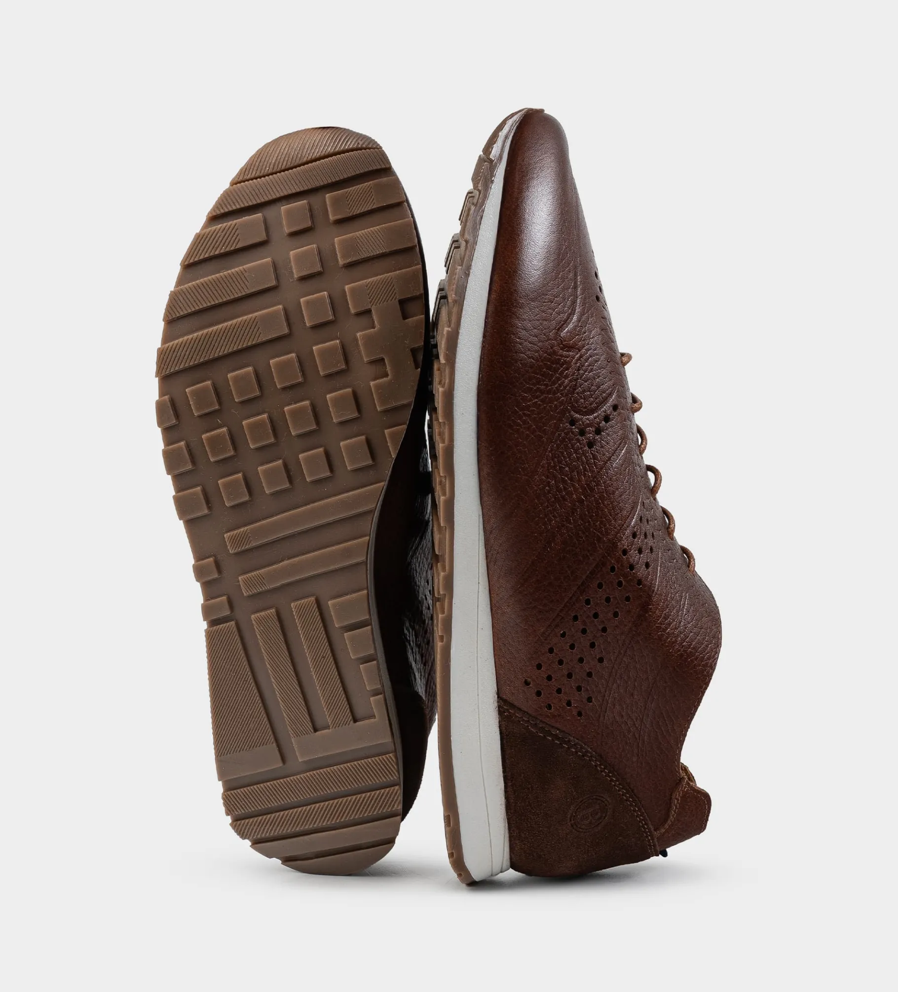 Discount SNEAKER CASUAL PERFORADO PIEL CAFE Hombre Sneakers