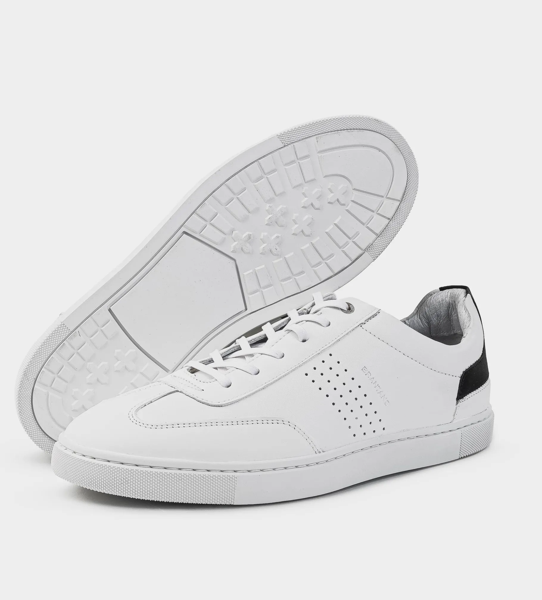 Fashion SNEAKER CASUAL PERFORADO PIEL NEGRO Hombre Sneakers