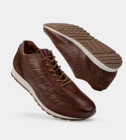 Discount SNEAKER CASUAL PERFORADO PIEL CAFE Hombre Sneakers