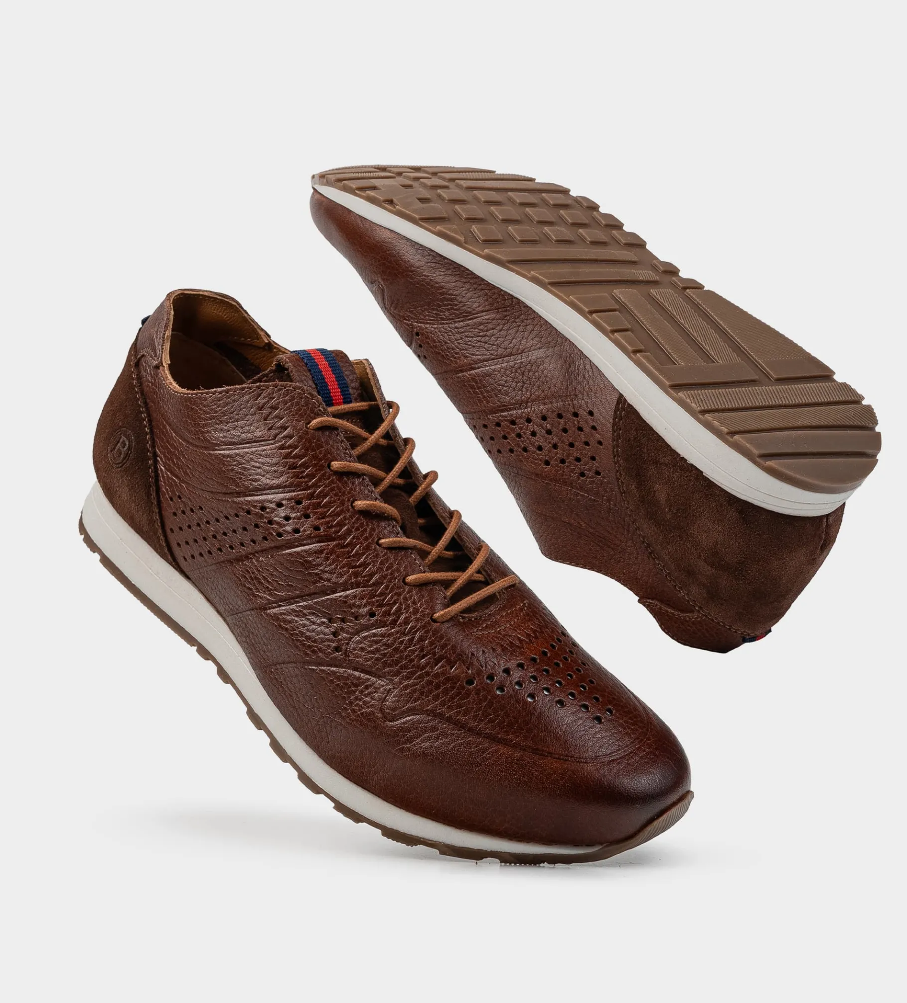 Discount SNEAKER CASUAL PERFORADO PIEL CAFE Hombre Sneakers
