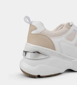 Hot SNEAKER CHUNKY AGUJETA BEIGE Mujer Sneakers