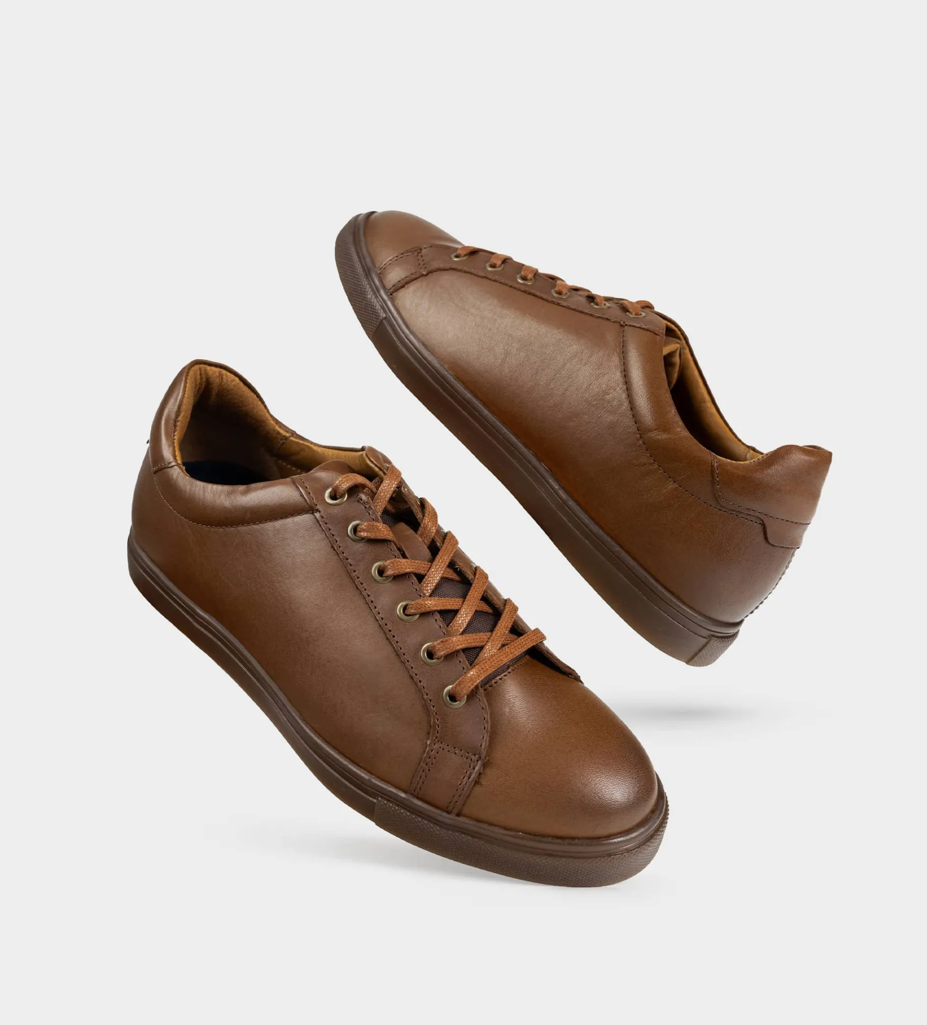 Best SNEAKER PIEL CAFÉ Hombre Sneakers