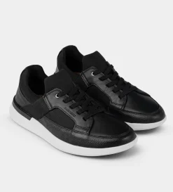 Hot SNEAKERS CALCETÍN PIEL NEGRO Hombre Sneakers