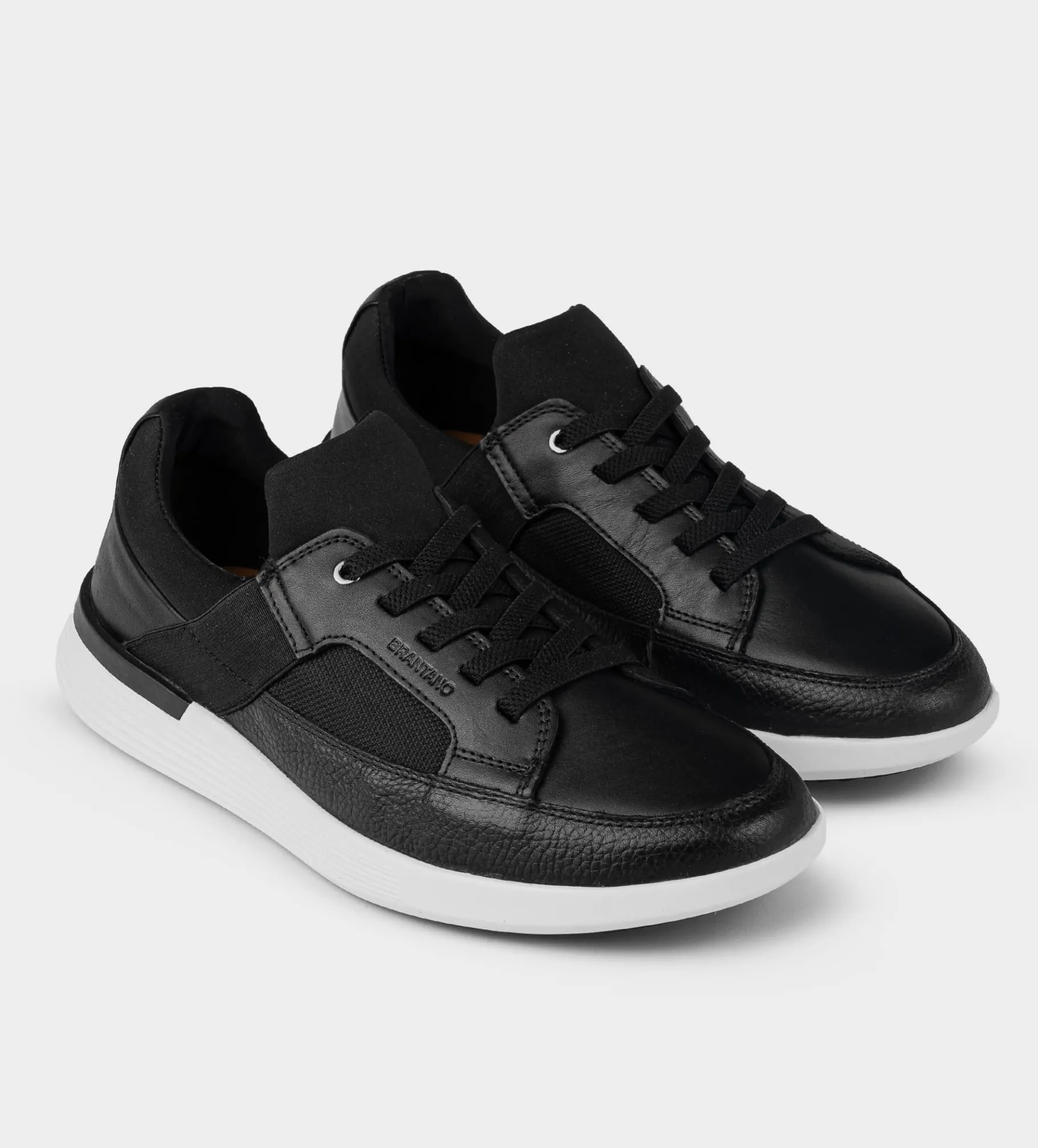 Hot SNEAKERS CALCETÍN PIEL NEGRO Hombre Sneakers
