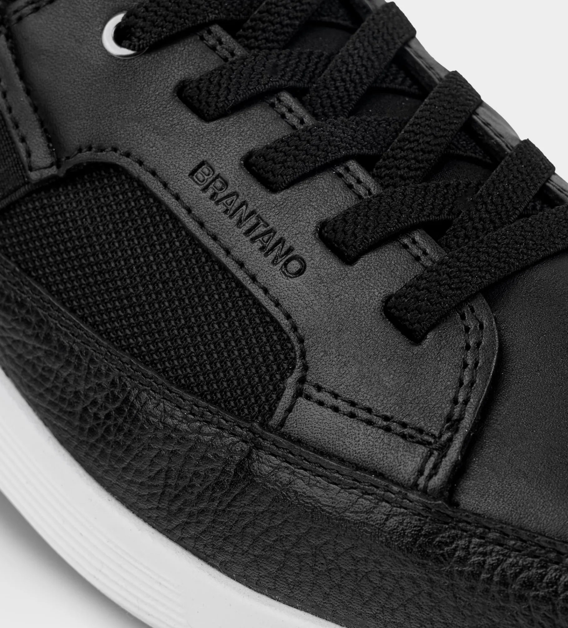 Hot SNEAKERS CALCETÍN PIEL NEGRO Hombre Sneakers