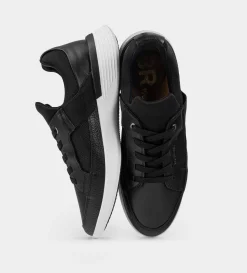 Hot SNEAKERS CALCETÍN PIEL NEGRO Hombre Sneakers