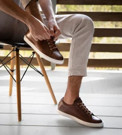 Sale SNEAKERS PIEL CAFÉ Hombre Sneakers