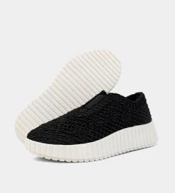 Outlet SNEAKERS PLATAFORMA TEXTURA BORDADA NEGRO Mujer Sneakers