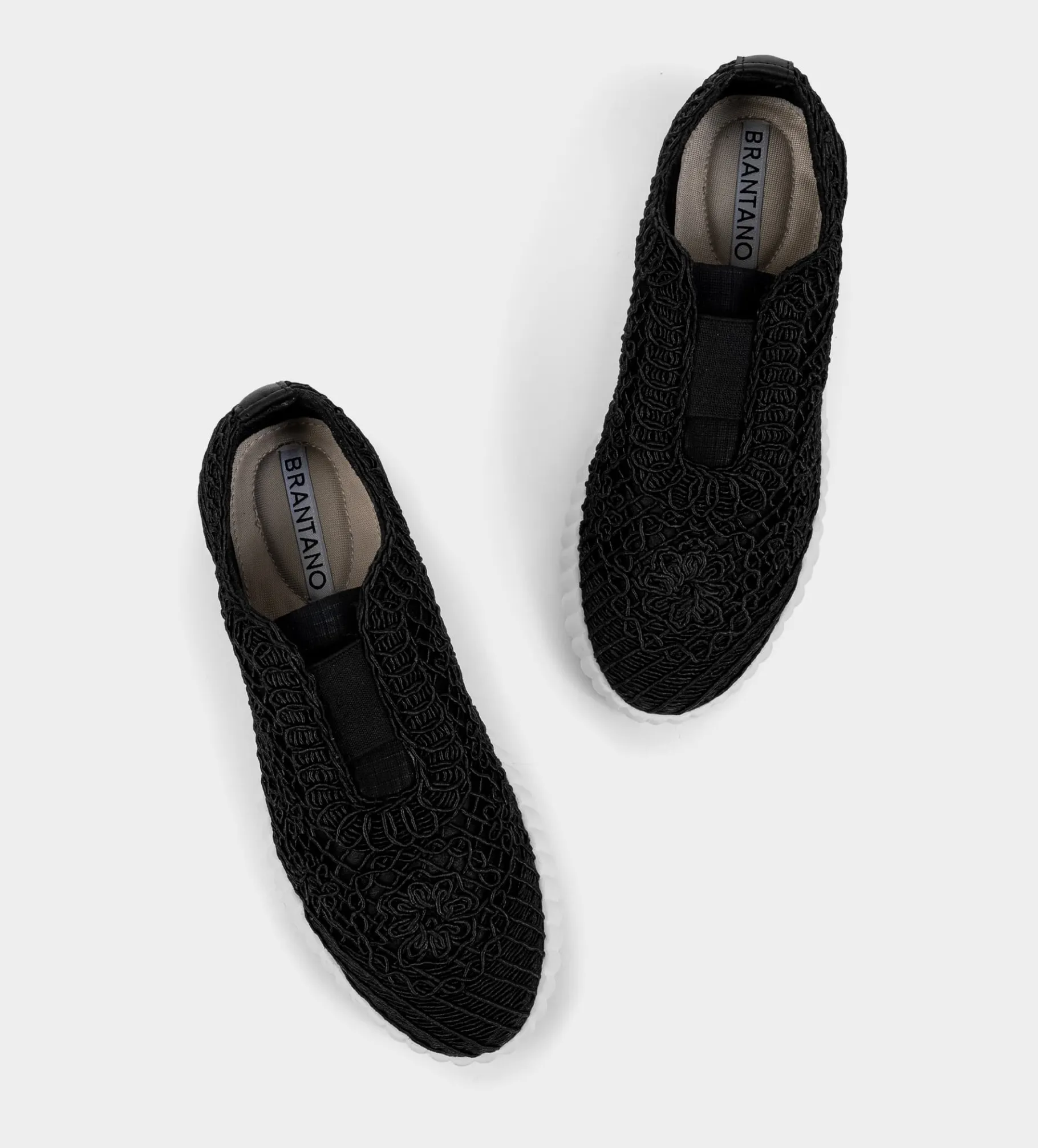 Outlet SNEAKERS PLATAFORMA TEXTURA BORDADA NEGRO Mujer Sneakers