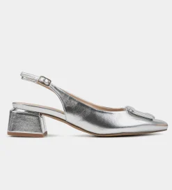 Online ZAPATILLA DESTALONADA HERRAJE PLATA Mujer Fiesta | Tacones Y Zapatillas