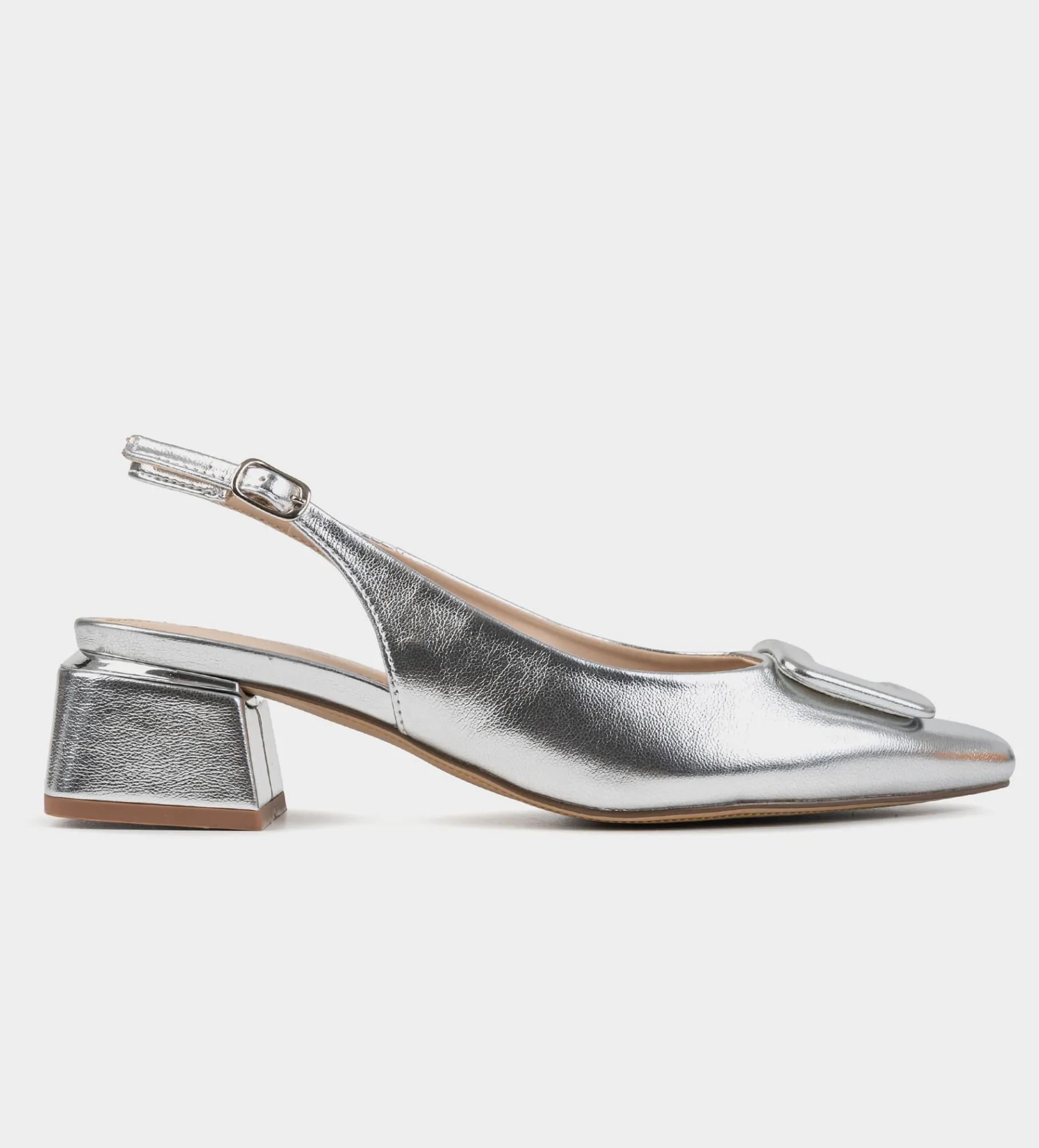 Online ZAPATILLA DESTALONADA HERRAJE PLATA Mujer Fiesta | Tacones Y Zapatillas