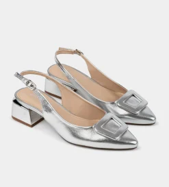 Online ZAPATILLA DESTALONADA HERRAJE PLATA Mujer Fiesta | Tacones Y Zapatillas