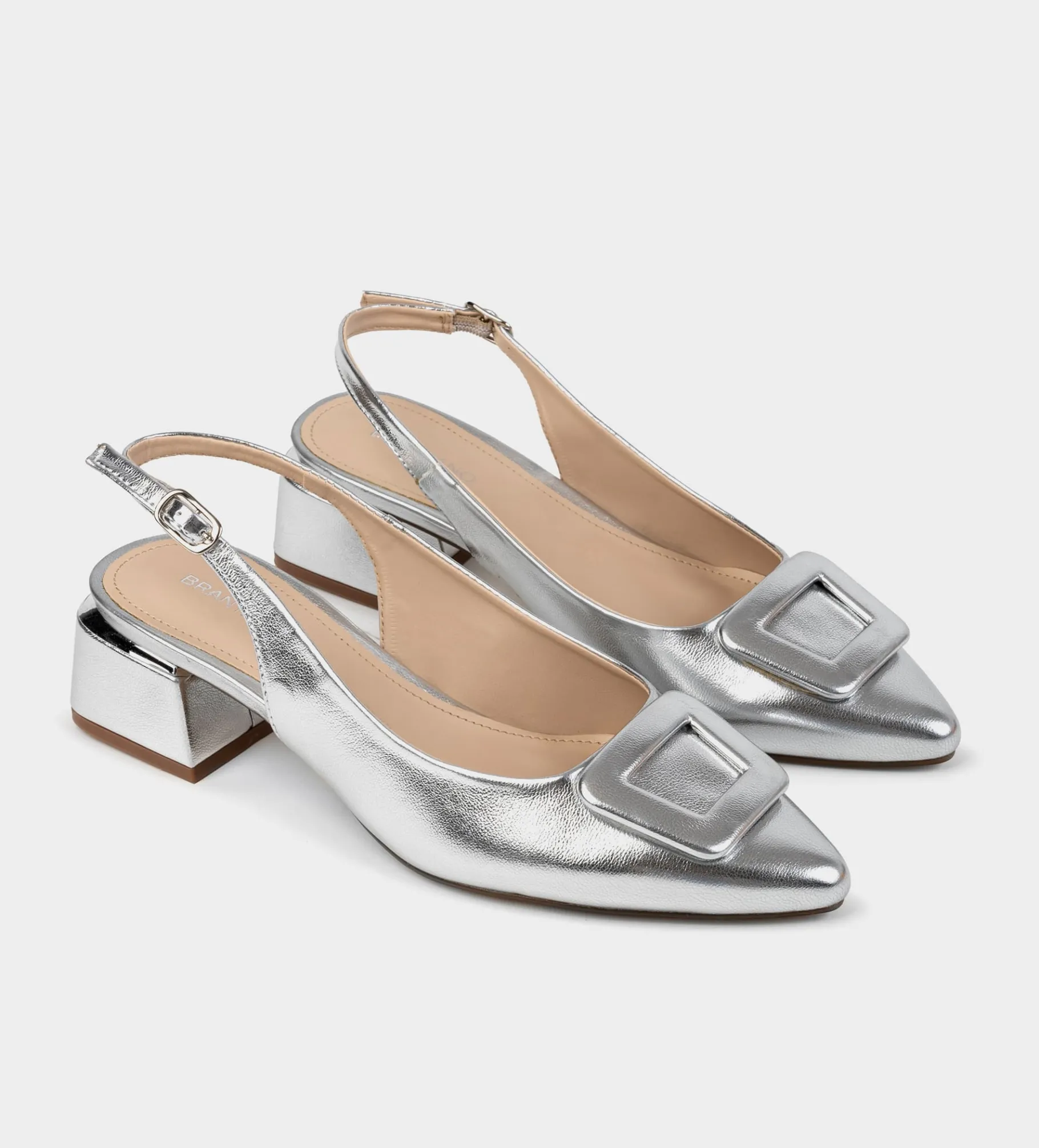 Online ZAPATILLA DESTALONADA HERRAJE PLATA Mujer Fiesta | Tacones Y Zapatillas