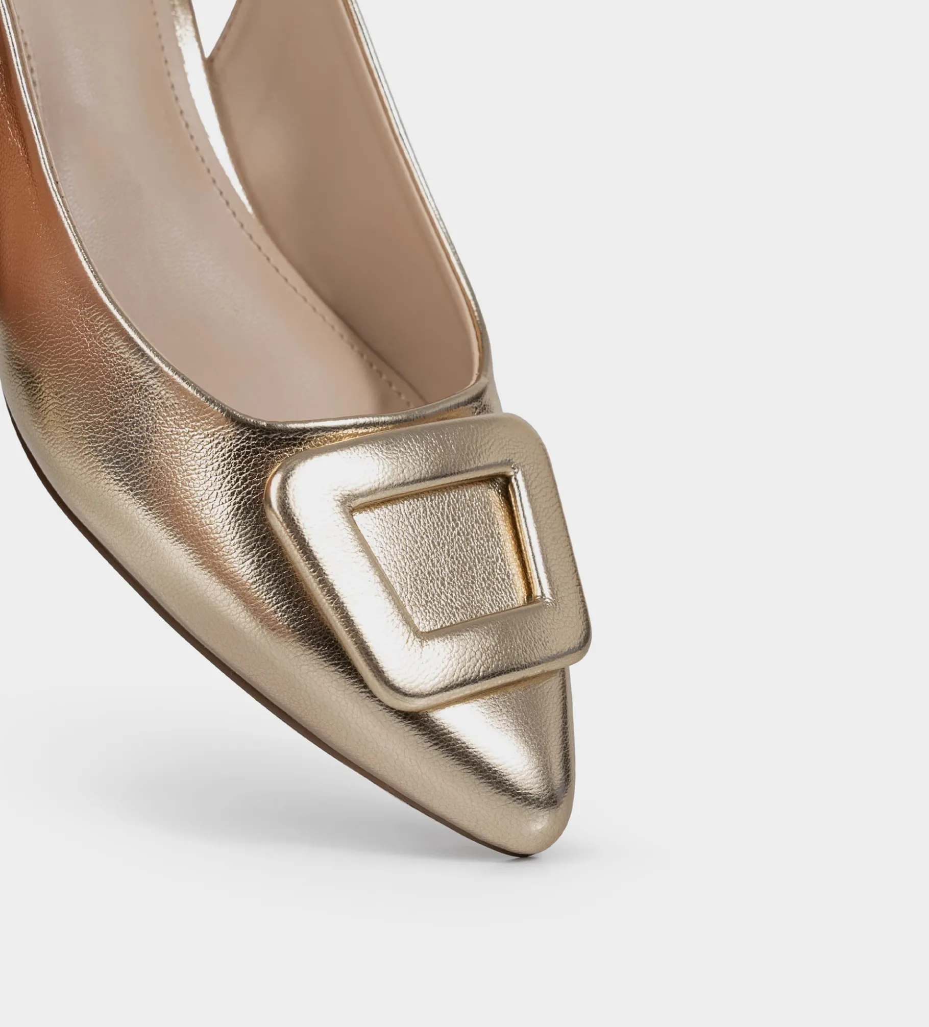 New ZAPATILLA DESTALONADA HERRAJE ORO Mujer Fiesta | Tacones Y Zapatillas